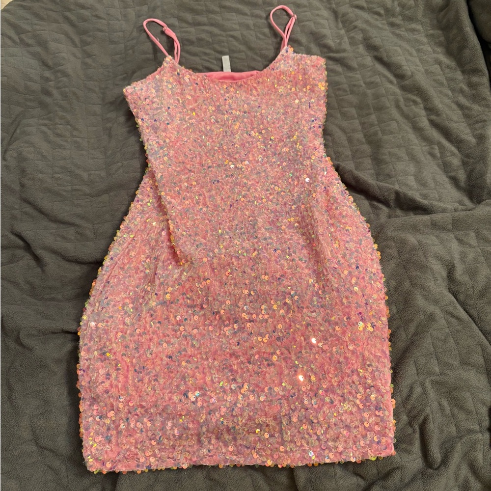 Lucy in the Sky Pink Sequin Dress